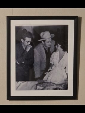 Framed Photo Hollywood With Elizabeth Taylor James Dean and Rock Hudson.